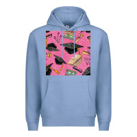 Colony Blue pink glitter graduation seamless pattern Premium Hoodie - BundleAndBundleShop