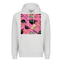 Dove Grey pink glitter graduation seamless pattern Premium Hoodie - BundleAndBundleShop