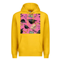 Lemon pink glitter graduation seamless pattern Premium Hoodie - BundleAndBundleShop