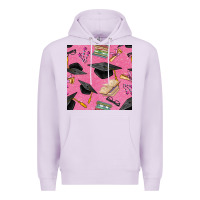 Lilac pink glitter graduation seamless pattern Premium Hoodie - BundleAndBundleShop
