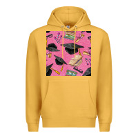 Mustard pink glitter graduation seamless pattern Premium Hoodie - BundleAndBundleShop