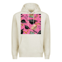 Oatmeal Heather pink glitter graduation seamless pattern Premium Hoodie - BundleAndBundleShop