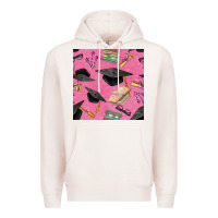 Pale Pink pink glitter graduation seamless pattern Premium Hoodie - BundleAndBundleShop