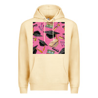 Pina Colada pink glitter graduation seamless pattern Premium Hoodie - BundleAndBundleShop