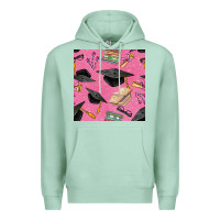 Seafoam pink glitter graduation seamless pattern Premium Hoodie - BundleAndBundleShop