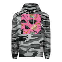 Slate Camo pink glitter graduation seamless pattern Premium Hoodie - BundleAndBundleShop
