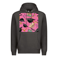 Smoke pink glitter graduation seamless pattern Premium Hoodie - BundleAndBundleShop