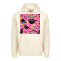 Tofu pink glitter graduation seamless pattern Premium Hoodie - BundleAndBundleShop