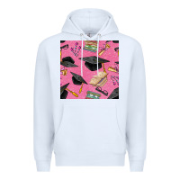 White pink glitter graduation seamless pattern Premium Hoodie - BundleAndBundleShop