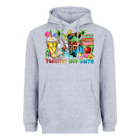 Heather Grey teacher off duty coffee cups Heavyweight Hoodie - Zillion Design Studio