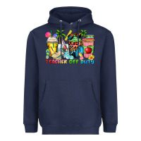 Navy teacher off duty coffee cups Heavyweight Hoodie - Zillion Design Studio