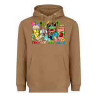 Toasted Coconut teacher off duty coffee cups Heavyweight Hoodie - Zillion Design Studio