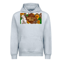 Heather Grey (preview)baby goats and sunflower and cactus with cowhide license plat Urban Hoodie - Artiststas