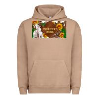 Pigment Burro (preview)baby goats and sunflower and cactus with cowhide license plat Urban Hoodie - Artiststas