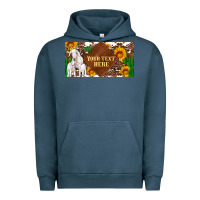 Pigment Midnight Navy (preview)baby goats and sunflower and cactus with cowhide license plat Urban Hoodie - Artiststas