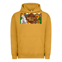 Pigment Peanut Butter (preview)baby goats and sunflower and cactus with cowhide license plat Urban Hoodie - Artiststas