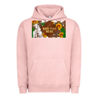 Pigment Salmon (preview)baby goats and sunflower and cactus with cowhide license plat Urban Hoodie - Artiststas