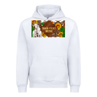 White (preview)baby goats and sunflower and cactus with cowhide license plat Urban Hoodie - Artiststas