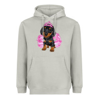 Moon Dust Balerina Dachshund With Tutu Heavyweight Hoodie - RanaPortraitStore