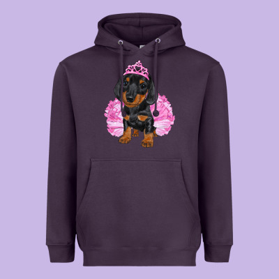 Heavyweight Hoodie Balerina Dachshund With Tutu