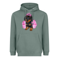 Sage Balerina Dachshund With Tutu Heavyweight Hoodie - RanaPortraitStore
