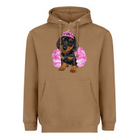 Toasted Coconut Balerina Dachshund With Tutu Heavyweight Hoodie - RanaPortraitStore
