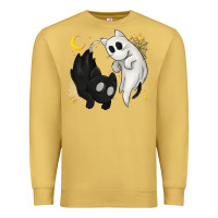 Antique Gold Ghost Cats with Balance Halloween Premium Sweatshirt - texasbilliewilder