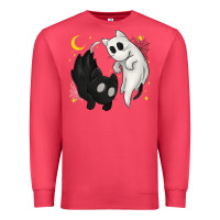 Cardinal Ghost Cats with Balance Halloween Premium Sweatshirt - texasbilliewilder