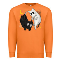 Carrot Ghost Cats with Balance Halloween Premium Sweatshirt - texasbilliewilder