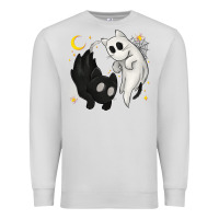 Dove Grey Ghost Cats with Balance Halloween Premium Sweatshirt - texasbilliewilder