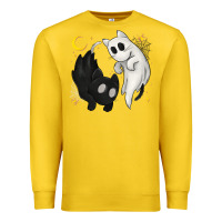 Lemon Ghost Cats with Balance Halloween Premium Sweatshirt - texasbilliewilder