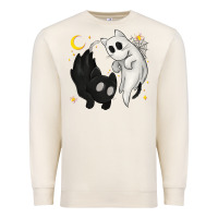 Sandshell Ghost Cats with Balance Halloween Premium Sweatshirt - texasbilliewilder