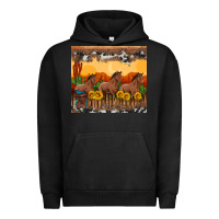 Pigment Black western horses and  sunset with sunflowers Urban Hoodie - Artiststas