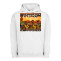 Pigment Lunar Rock western horses and  sunset with sunflowers Urban Hoodie - Artiststas