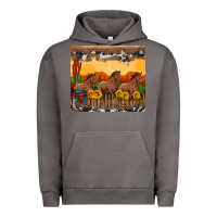 Pigment Tornado western horses and  sunset with sunflowers Urban Hoodie - Artiststas