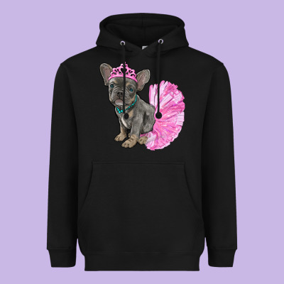 Heavyweight Hoodie Balerina French Bulldog With Tutu