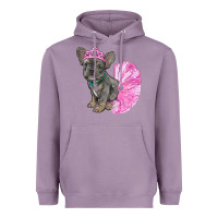 Lavender Balerina French Bulldog With Tutu Heavyweight Hoodie - RanaPortraitStore