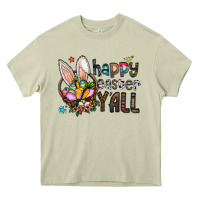 Mossy Happy Easter Y'all Heavy Core Tee - CowhideDigitalArt