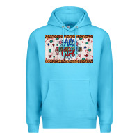 Ocean Blue all american girl Premium Hoodie - Artiststas