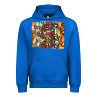 Cobalt western horses roses and bullskulls wıth cowhide amd serape brushstro Urban Hoodie - Artiststas