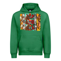Emerald western horses roses and bullskulls wıth cowhide amd serape brushstro Urban Hoodie - Artiststas