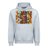 Heather Grey western horses roses and bullskulls wıth cowhide amd serape brushstro Urban Hoodie - Artiststas