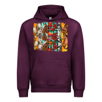 Mauve Wine western horses roses and bullskulls wıth cowhide amd serape brushstro Urban Hoodie - Artiststas