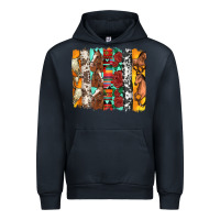 Navy western horses roses and bullskulls wıth cowhide amd serape brushstro Urban Hoodie - Artiststas