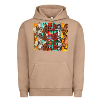 Pigment Burro western horses roses and bullskulls wıth cowhide amd serape brushstro Urban Hoodie - Artiststas