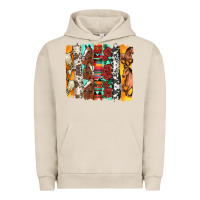 Pigment French Oak western horses roses and bullskulls wıth cowhide amd serape brushstro Urban Hoodie - Artiststas