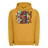 Pigment Peanut Butter western horses roses and bullskulls wıth cowhide amd serape brushstro Urban Hoodie - Artiststas