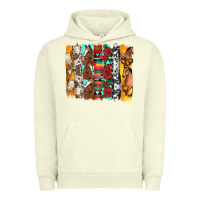 Pigment Pistachio western horses roses and bullskulls wıth cowhide amd serape brushstro Urban Hoodie - Artiststas