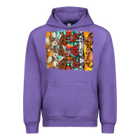Tulip western horses roses and bullskulls wıth cowhide amd serape brushstro Urban Hoodie - Artiststas