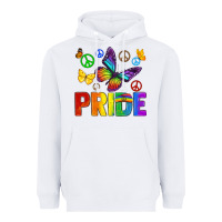 White hippie pride Heavyweight Hoodie - texasbilliewilder